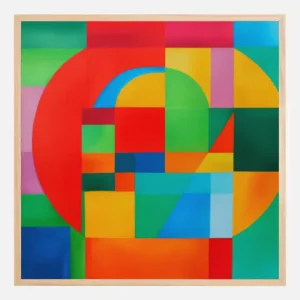 Vivid Geometric Dance Poster (30x30 cm) Quantité Limitée