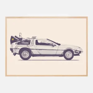 Top Vente Delorean Poster (21x29.7 cm (A4))