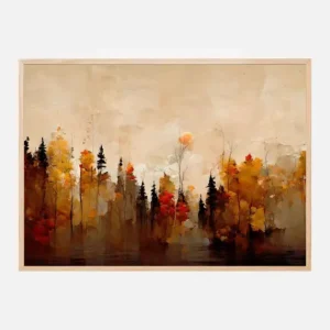 A Forest In Autumn Poster (21x29.7 cm (A4)) Commander Maintenant