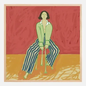 Woman on stool Poster (30x30 cm) Expédié Aujourd’hui