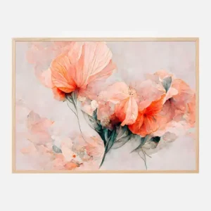 Wild Flowers On Beige Background Poster (21x29.7 cm (A4)) Offre Exclusive