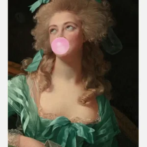 Meilleur Prix Madame Bubble-gum Canvasprint (30x40 cm)