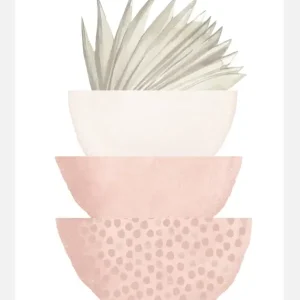 Meilleure Vente Boho Pink Bowl Canvasprint (30x40 cm)