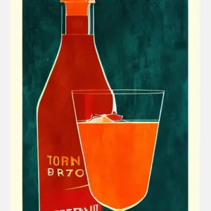 Haute Qualité L'aperitivo Canvasprint (30x40 cm)