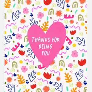 Thanks For Being You Card Canvasprint (30x40 cm) Prix Promo