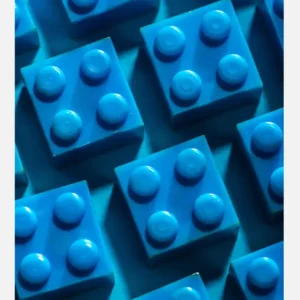 Blue Lego Canvasprint (30x40 cm) Pas Cher