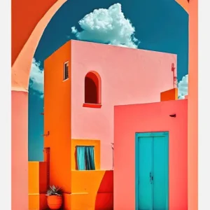 Achat Immédiat The Pink Village Canvasprint (30x40 cm)