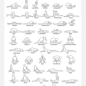 Yoga - White Canvasprint (30x40 cm) Expédition Rapide