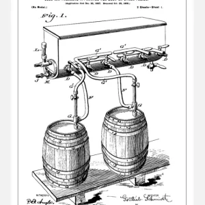 Achetez Aujourd’hui Patent Print - Beer Kegs - White Canvasprint (30x40 cm)
