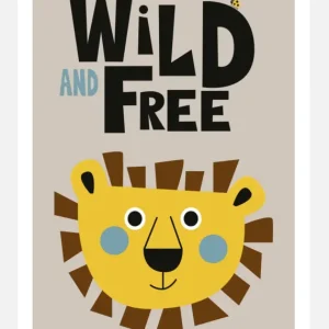 Top Vente Wild And Free - Beige Canvasprint (30x40 cm)