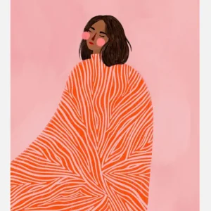 The Woman With The Swirls Canvasprint (30x40 cm) Retour Gratuit