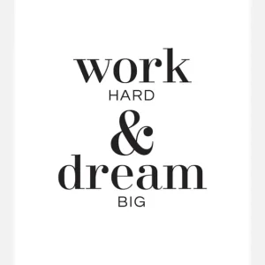 Work Hard & Dream Big Canvasprint (30x40 cm) Achetez Aujourd’hui