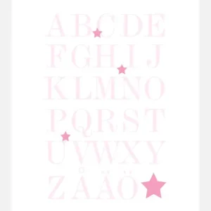 Abc - Rosa Canvasprint (30x40 cm) Expédié Aujourd’hui