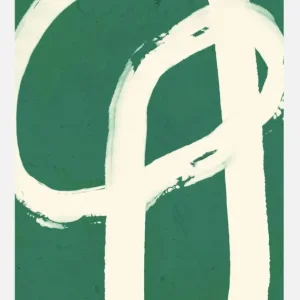 Vente Flash Strokes On Green 6 Canvasprint (30x40 cm)