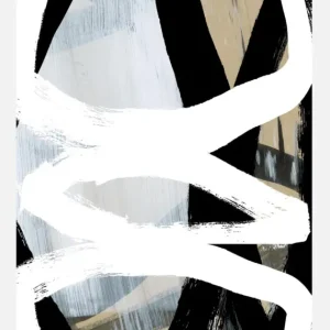 Authentique Bold Black On White No3 Canvasprint (30x40 cm)