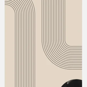 Achetez Aujourd’hui Black Minimal Line Art Canvasprint (30x40 cm)