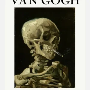 Achat Immédiat Van Gogh - Head Of A Skeleton With A Burning Cigarette Canvasprint (30x40 cm)