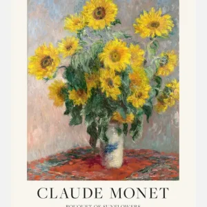 Vente Directe Claude Monet - Bouquet Of Sunflowers Canvasprint (30x40 cm)