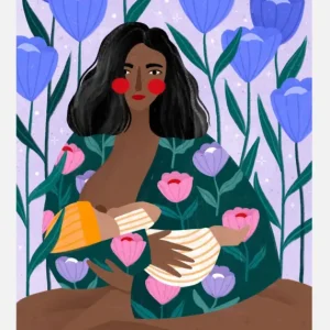 Usine Directe Breastfeeding Canvasprint (30x40 cm)