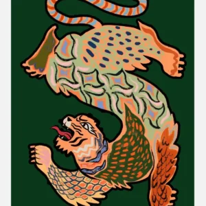 Asiantiger Green Canvasprint (30x40 cm) Petit Prix