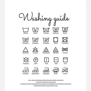 Affaire À Saisir Washing Guide White Canvasprint (30x40 cm)