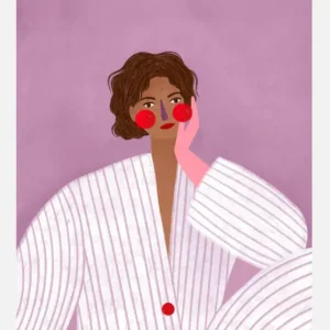 The Woman With The Pink Glove Canvasprint (30x40 cm) Jusqu’à Épuisement Des Stocks