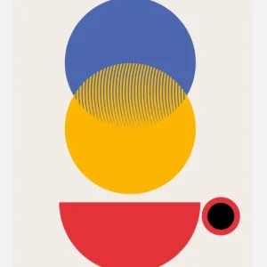 Bauhaus Coffee Abstract Canvasprint (30x40 cm) Haute Qualité