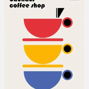 Bauhaus Coffee Minimalist Canvasprint (30x40 cm) Soldes