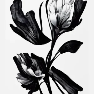 Black Flower Canvasprint (30x40 cm) Commande En Gros