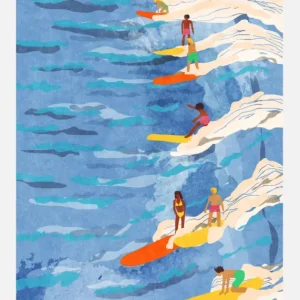 Vente Directe Chilled Surfing Canvasprint (30x40 cm)