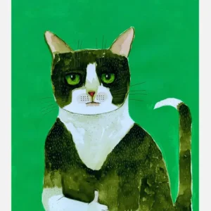 Usine Directe Tuxedo Cat Thumbs Up Canvasprint (30x40 cm)