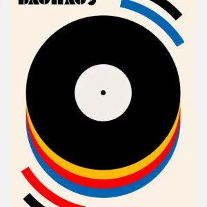 Bauhaus Musik Retro Illustration Canvasprint (30x40 cm) Nouveauté