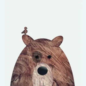 Wood Bear Canvasprint (30x40 cm) Livraison Gratuite