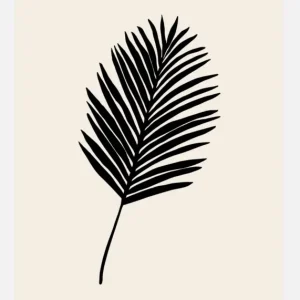 Black Palm Canvasprint (30x40 cm) Dernière Chance