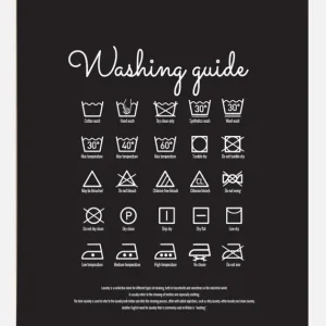 Washing Guide - Black Canvasprint (30x40 cm) Acheter Direct