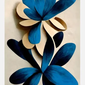 Blue Nymphaea Canvasprint (30x40 cm) Satisfait Ou Remboursé