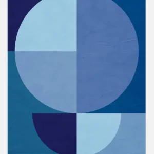 Blue Circles Canvasprint (30x40 cm) Usine Directe