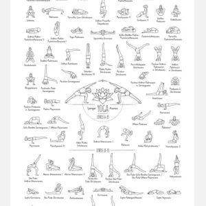 Yoga Black And White Lll Canvasprint (30x40 cm) Usine Directe