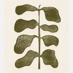 Authentique Linocut Plant Canvasprint (30x40 cm)