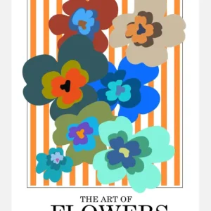 The Art Of Flowers Orange Stripe Canvasprint (30x40 cm) Prix Bas