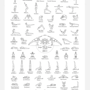 Yoga Black And White L Canvasprint (30x40 cm) Livraison Gratuite