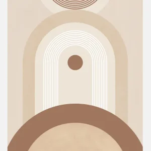 Beige Mid Century No.2 Canvasprint (30x40 cm) Livraison Express