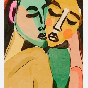 The Lovers Canvasprint (30x40 cm) Pas Cher
