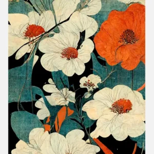 Asian Flowers Canvasprint (30x40 cm) Promotion