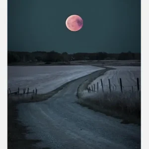 Bloodmoon 2018 Canvasprint (30x40 cm) Paiement Sécurisé