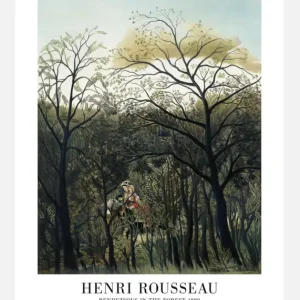 Vente Directe Henri Rousseau - Rendezvous In The Forest Canvasprint (30x40 cm)