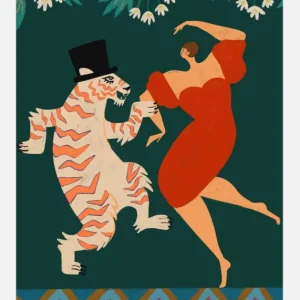 A Date With A Wild Cat Canvasprint (30x40 cm) Must-Have