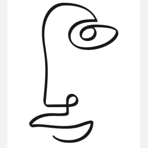 Top Vente Face Line II Canvasprint (30x40 cm)