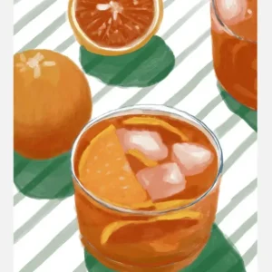 Acheter Direct Pandc Cocktailandstripes Copy 2 Canvasprint (30x40 cm)