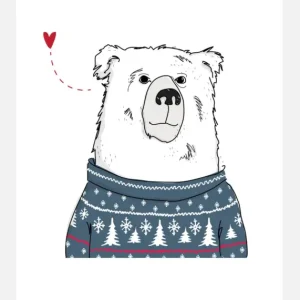 Winter Bear Canvasprint (30x40 cm) Populaire